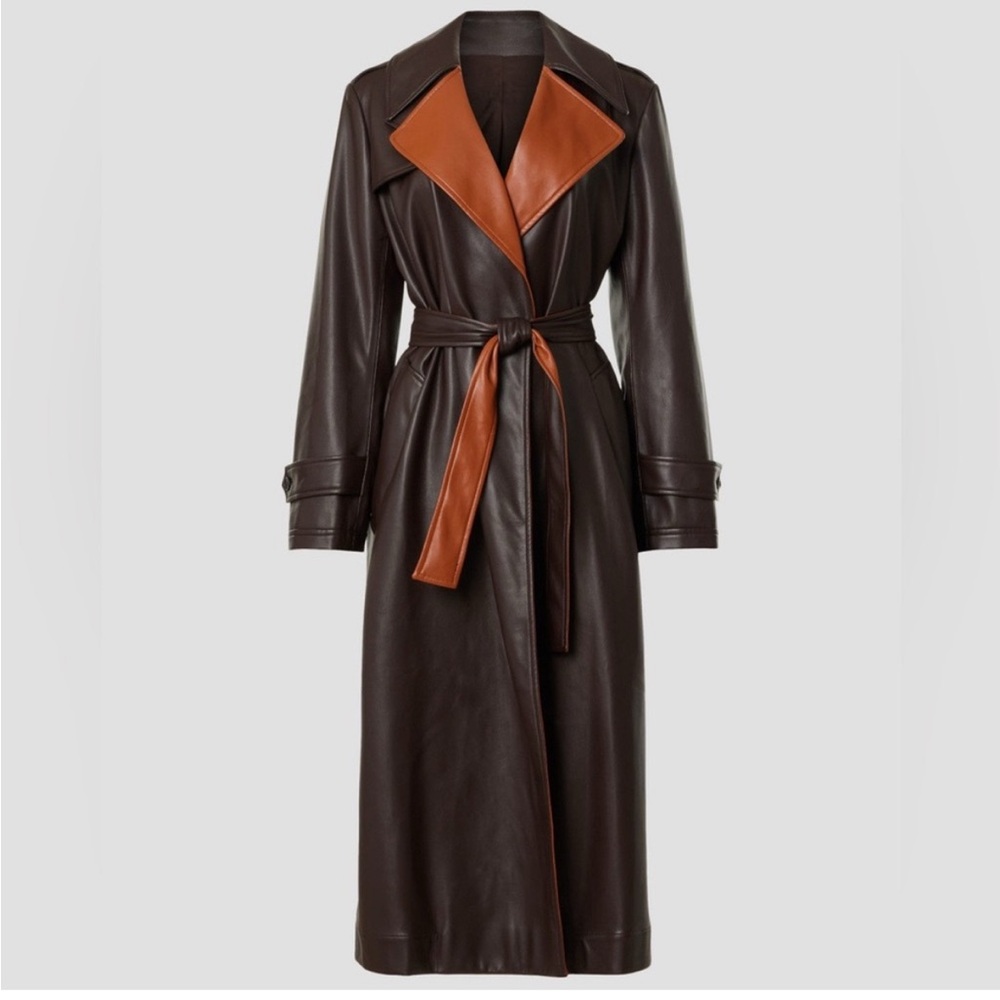 Derek Lam Faux Leather Trench Coat